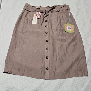 Women's Button-Front Skirt in Mauve